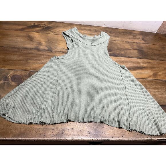 We The Free Cowl Neck Tank Top Sleeveless Waffle Knit Casual Comfy Sz S - Picture 9 of 10